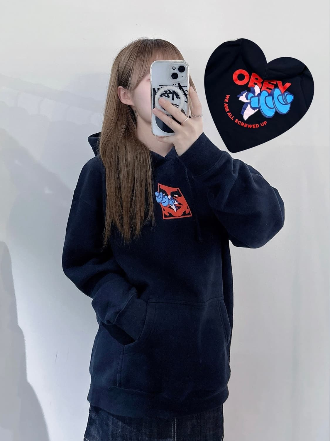 오베이 빅로고 후드 상품이미지1