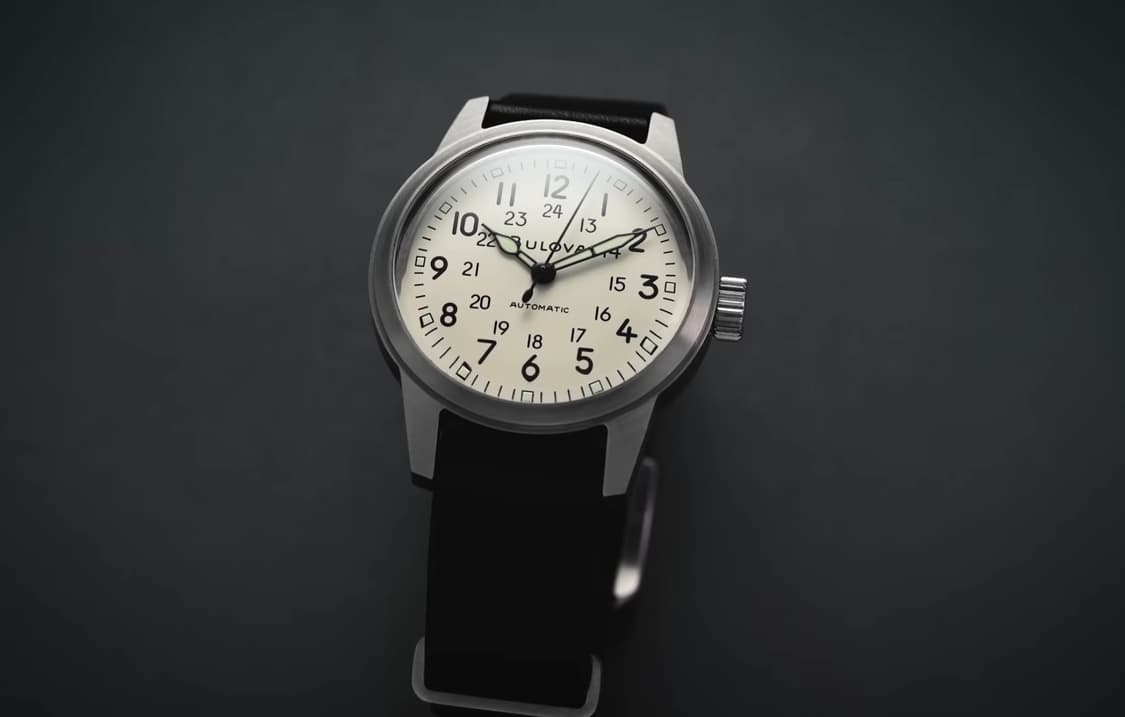 오토메틱 카키필드워치 Bulova 부로바 38mm 상품이미지2