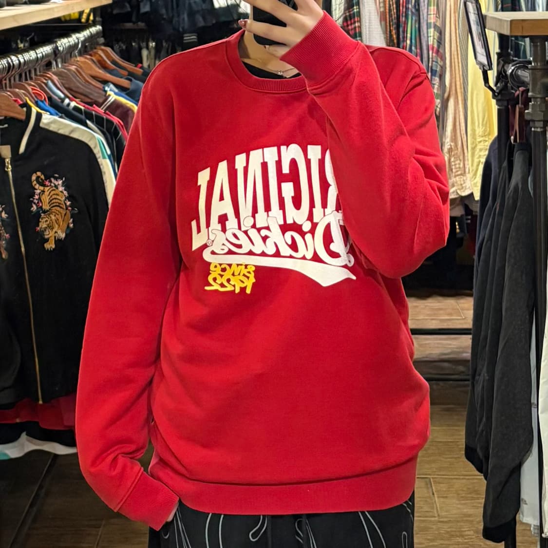 [HI] Dickies 오리지널 맨투맨 레드 상품이미지1