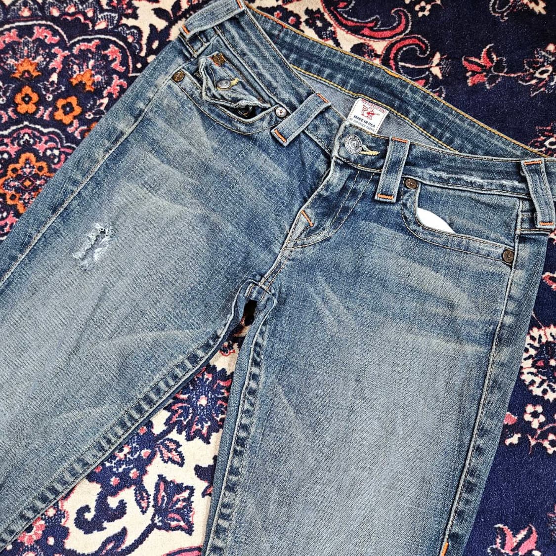 트루릴리젼 00's 빈티지 빌리 로우라이즈 부츠컷 데님 팬츠 상품이미지2