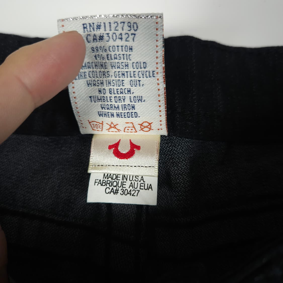 트루릴리전 로우라이즈 블랙진 상품이미지6