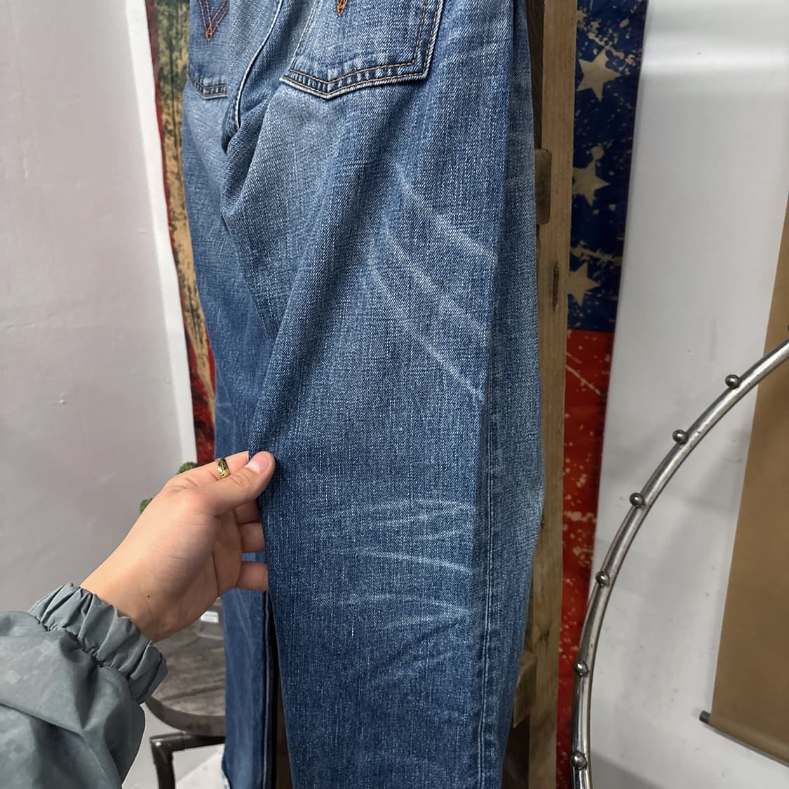 00s 리바이스 클래식 503 오렌지스티치 워싱 데님팬츠 N1193   상품이미지5