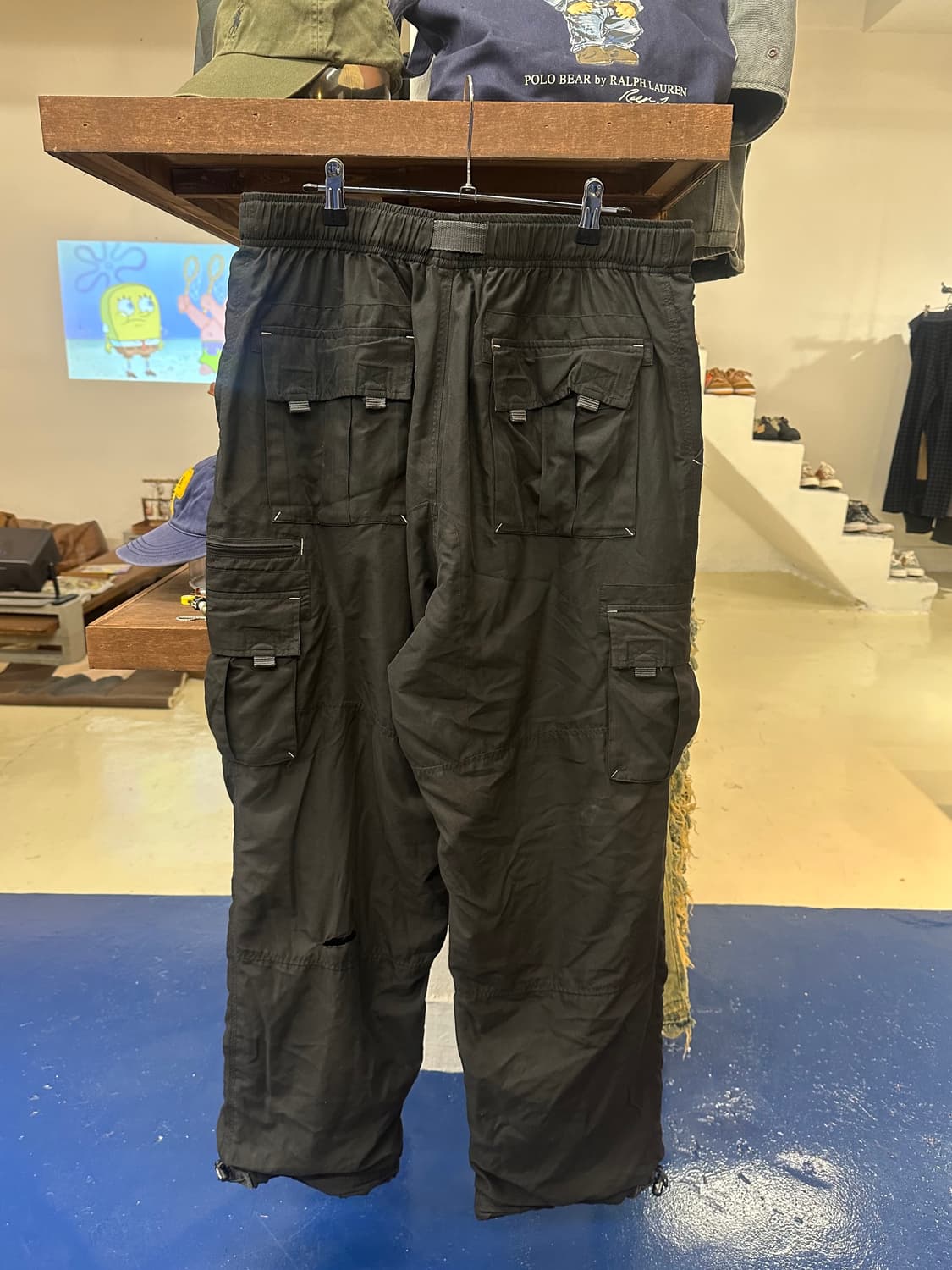 Jpn 블랙 카고 스트링버클팬츠 상품이미지5