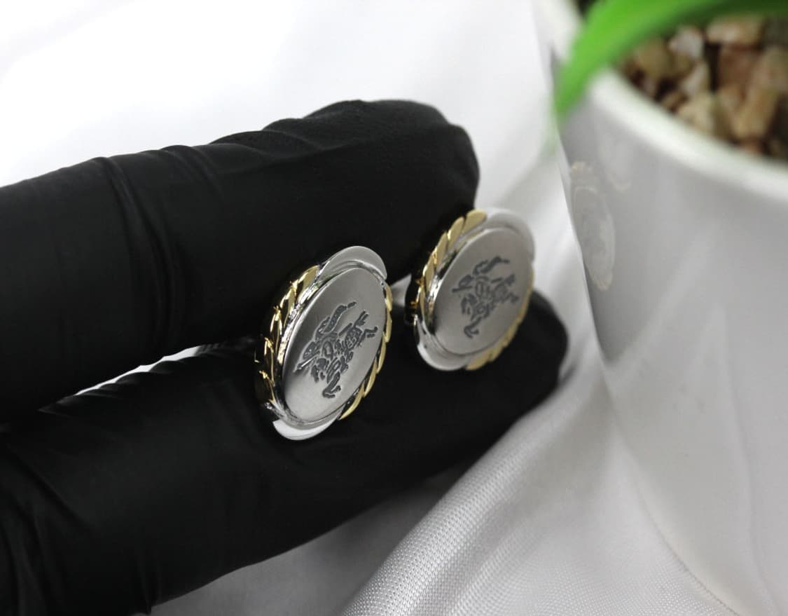 버버리 5.4cm A등급 명품 넥타이핀 커프스 세트 상품이미지8