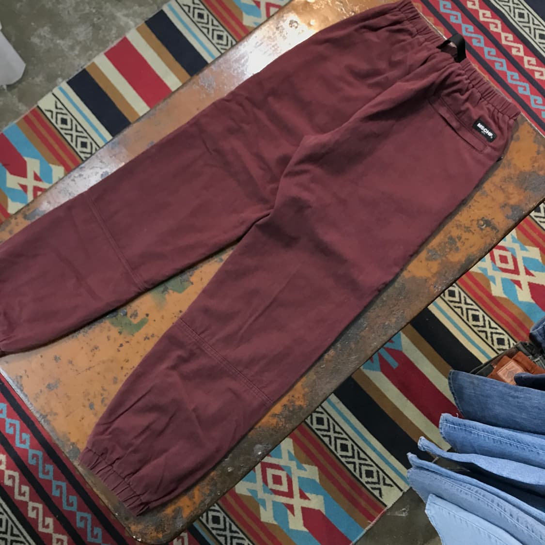 Mschf 미스치프 버건디 헤비코튼 밴딩 조거 팬츠 허리 24 26 상품이미지2