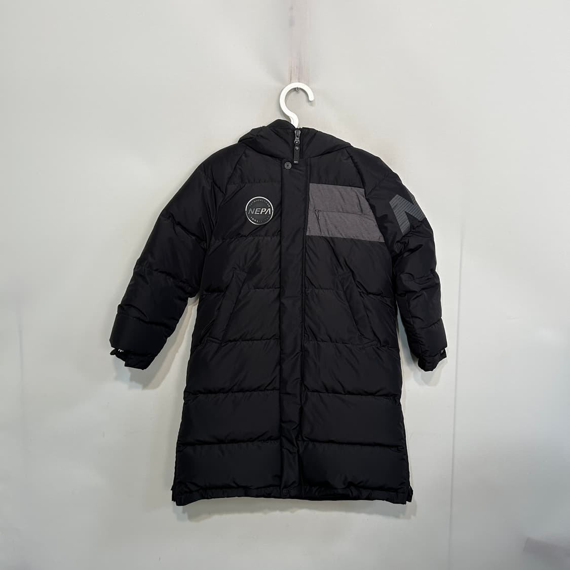 네파 키즈 구스다운 롱패딩 130 블랙 상품이미지1