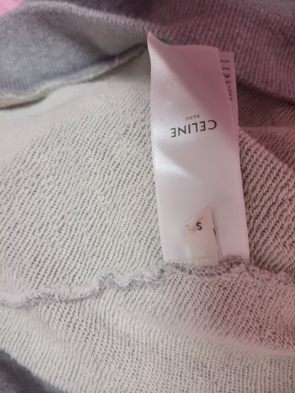 정품)급처상태좋음!셀린느 로고 프린팅 후드 티셔츠 그레이 후디 후두티 상품이미지6