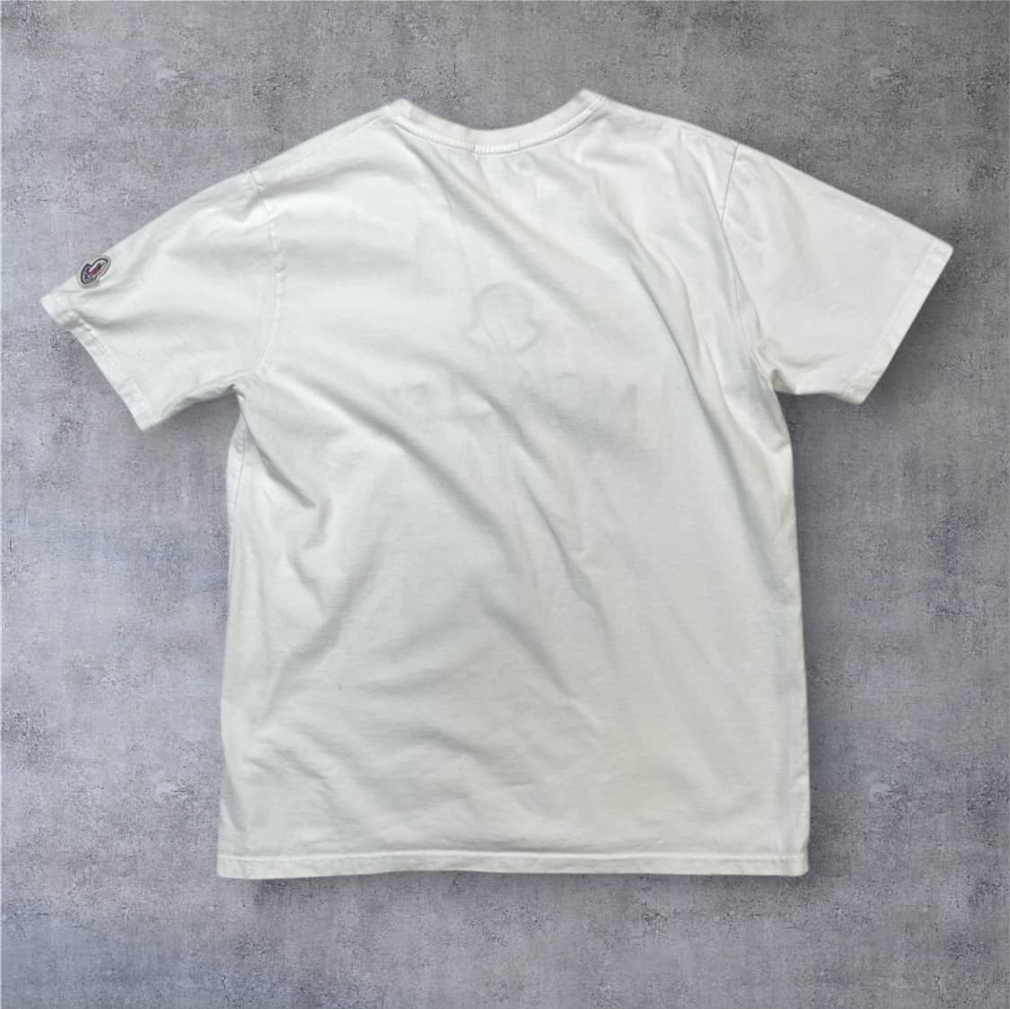 몽클레어 Moncler 화이트 자수 로고 반팔 티셔츠 XL 상품이미지5