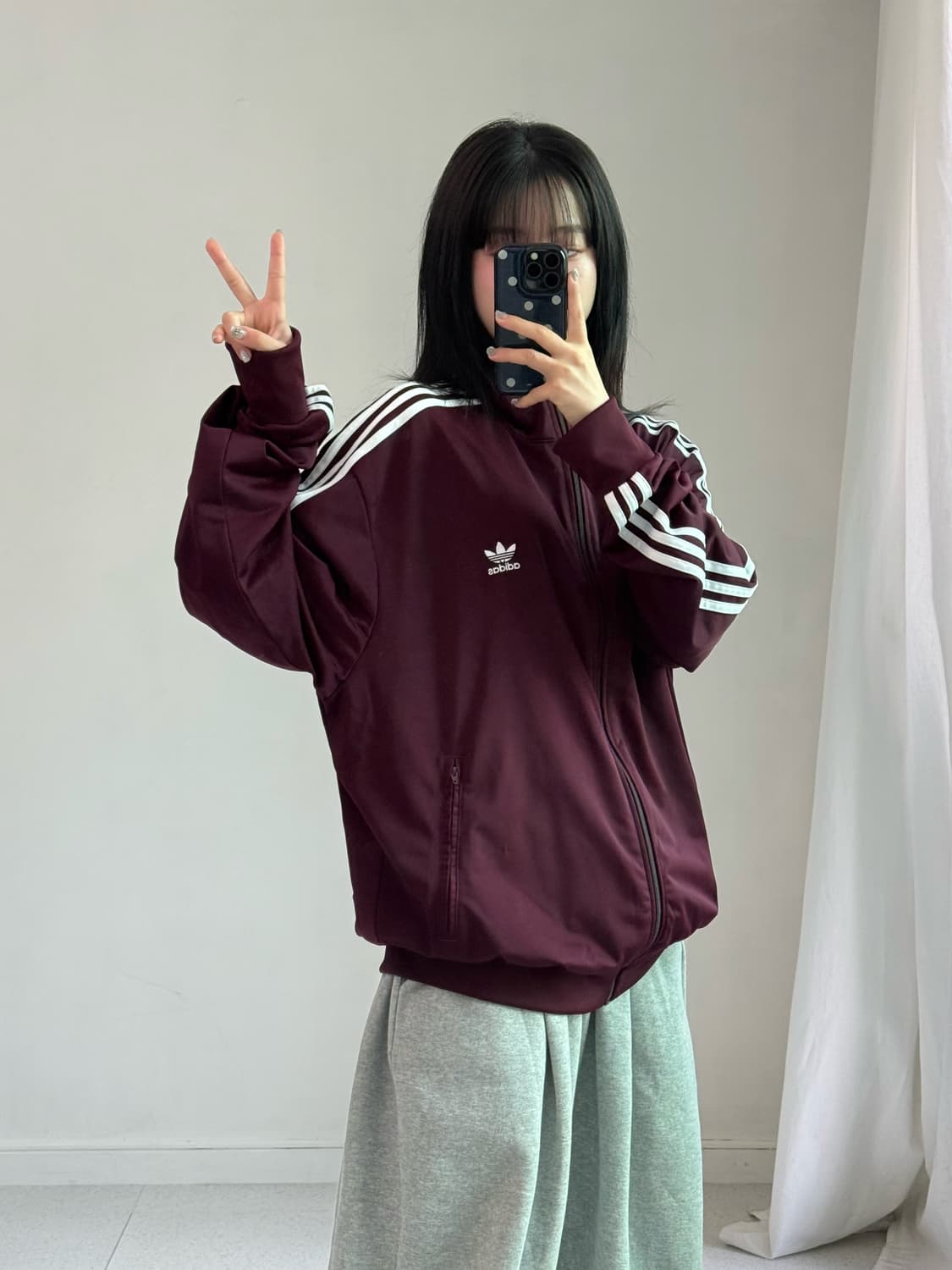 아디다스 버건디 져지 상품이미지3