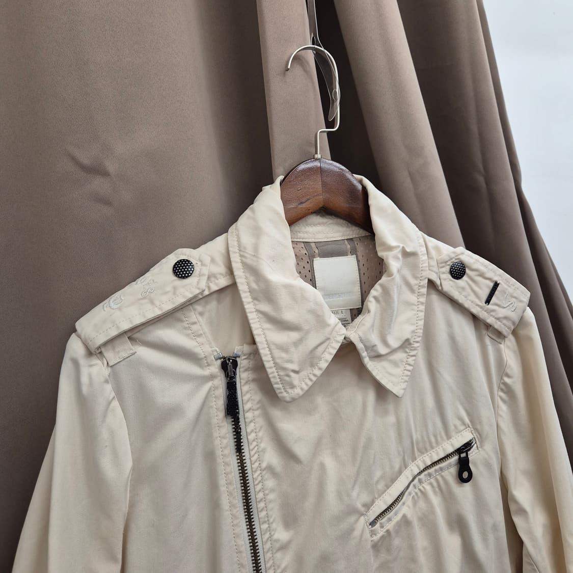 빈티지 디젤 비대칭 멀티 지퍼 밀리터리 바이커 자켓 L 상품이미지5