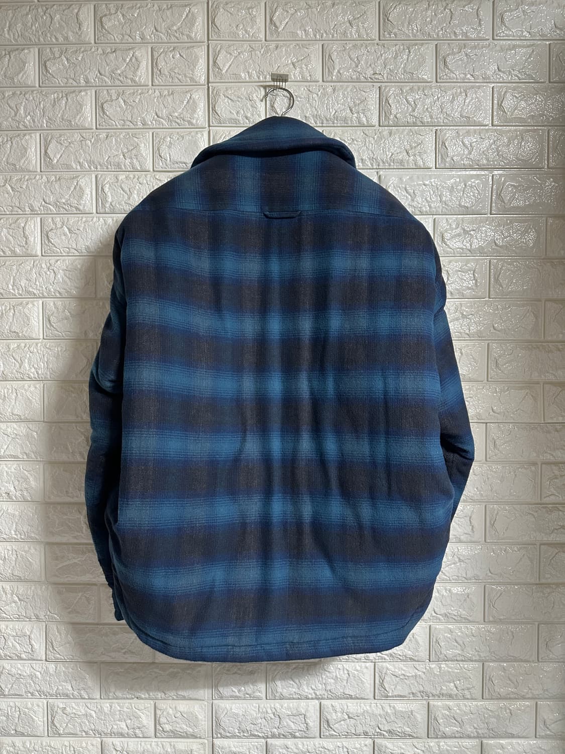 메종 미하라 야스히로 패디드 체크셔츠 블루 44 상품이미지5