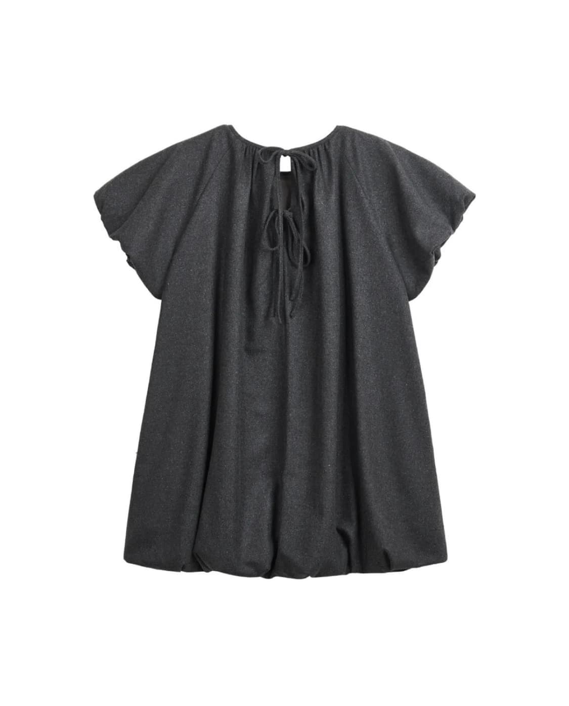 코스모스 볼륨 미니 드레스 (그레이)  상품이미지2