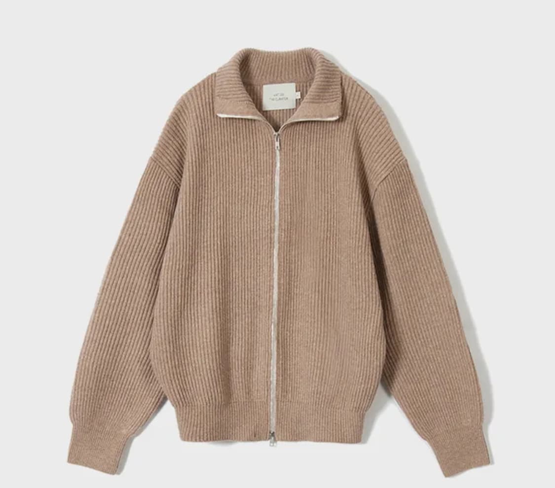 마티스더큐레이터 풀 집업 니트 베이지 2사이즈 상품이미지1