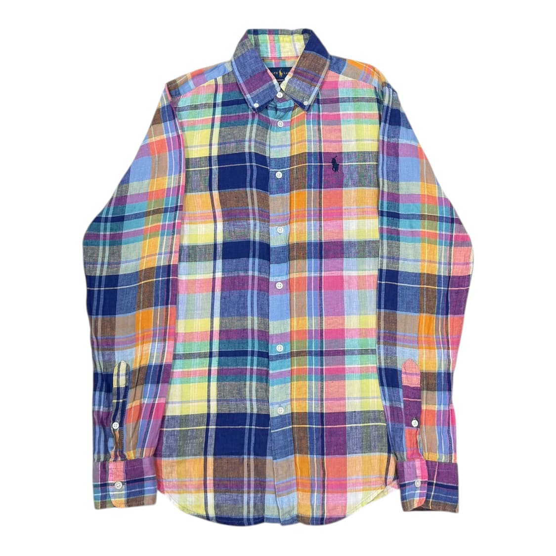 폴로 랄프포렌 QR 린넨 체크 셔츠 남방 XS 상품이미지1