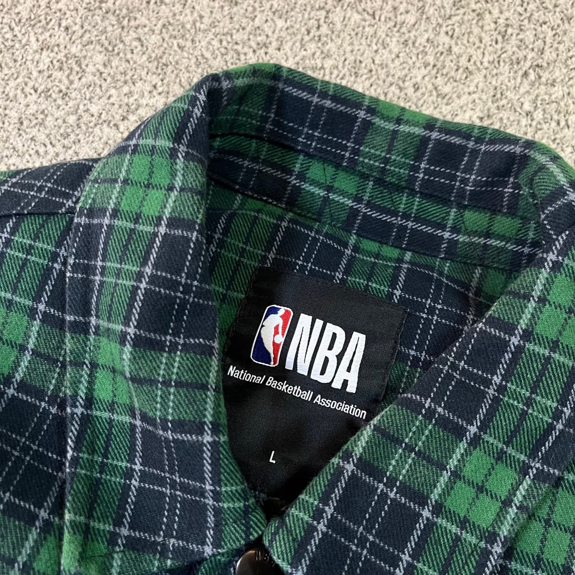 NBA 빅로고 체크 셔츠 자켓 상품이미지5