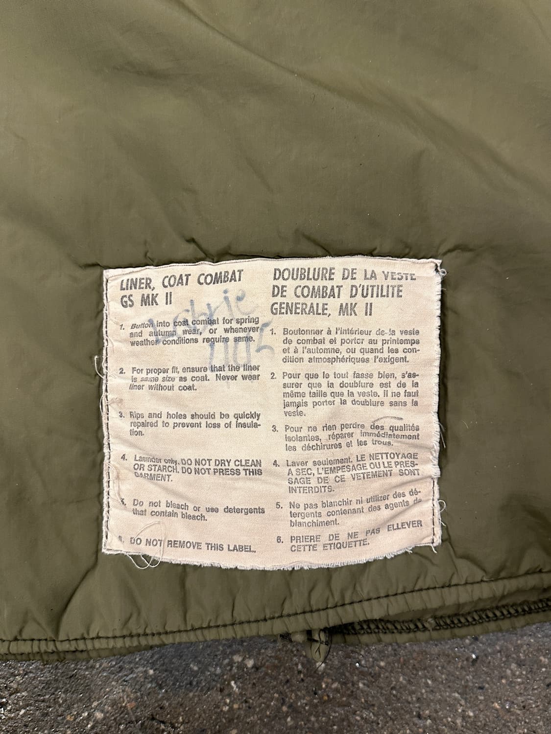 반다나 리워크 밀리터리 빈티지 라이너 XL 상품이미지4