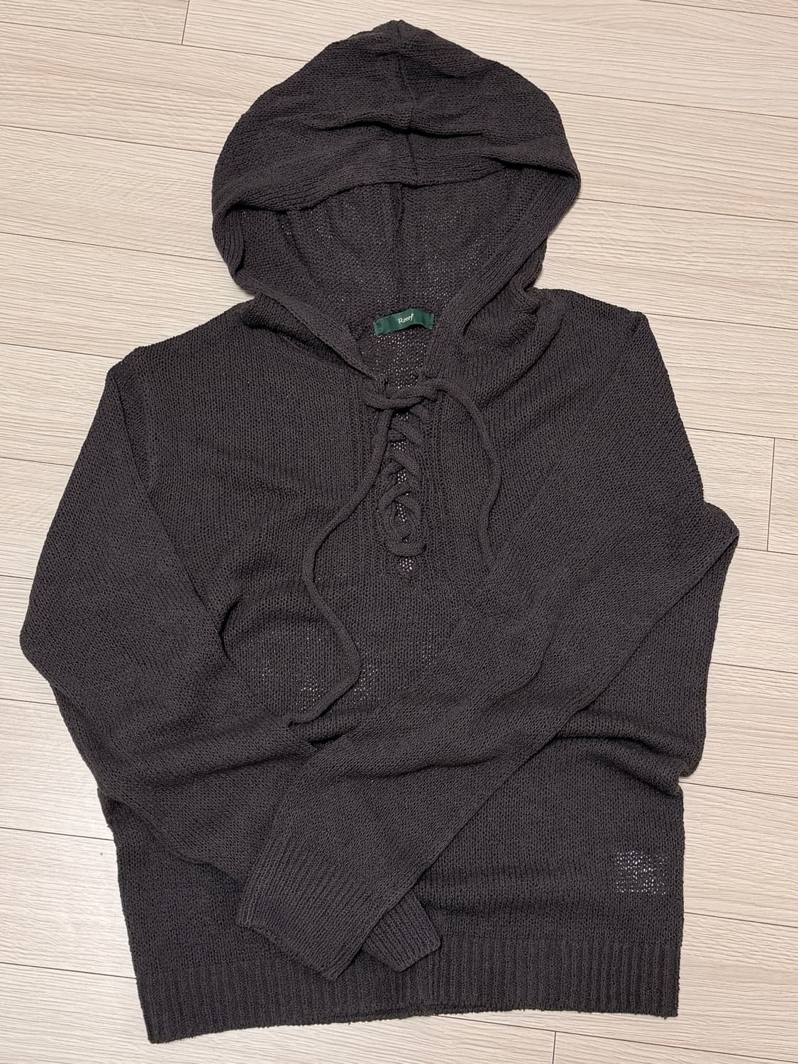 어두운 보라 후드니트 상품이미지1