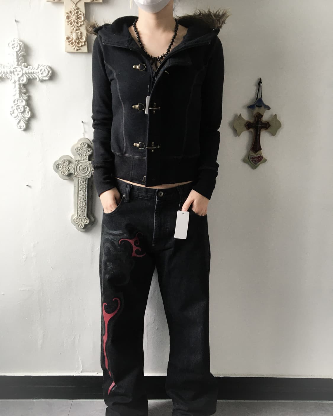Fake fur hood trimming fireman hood zipu 상품이미지1