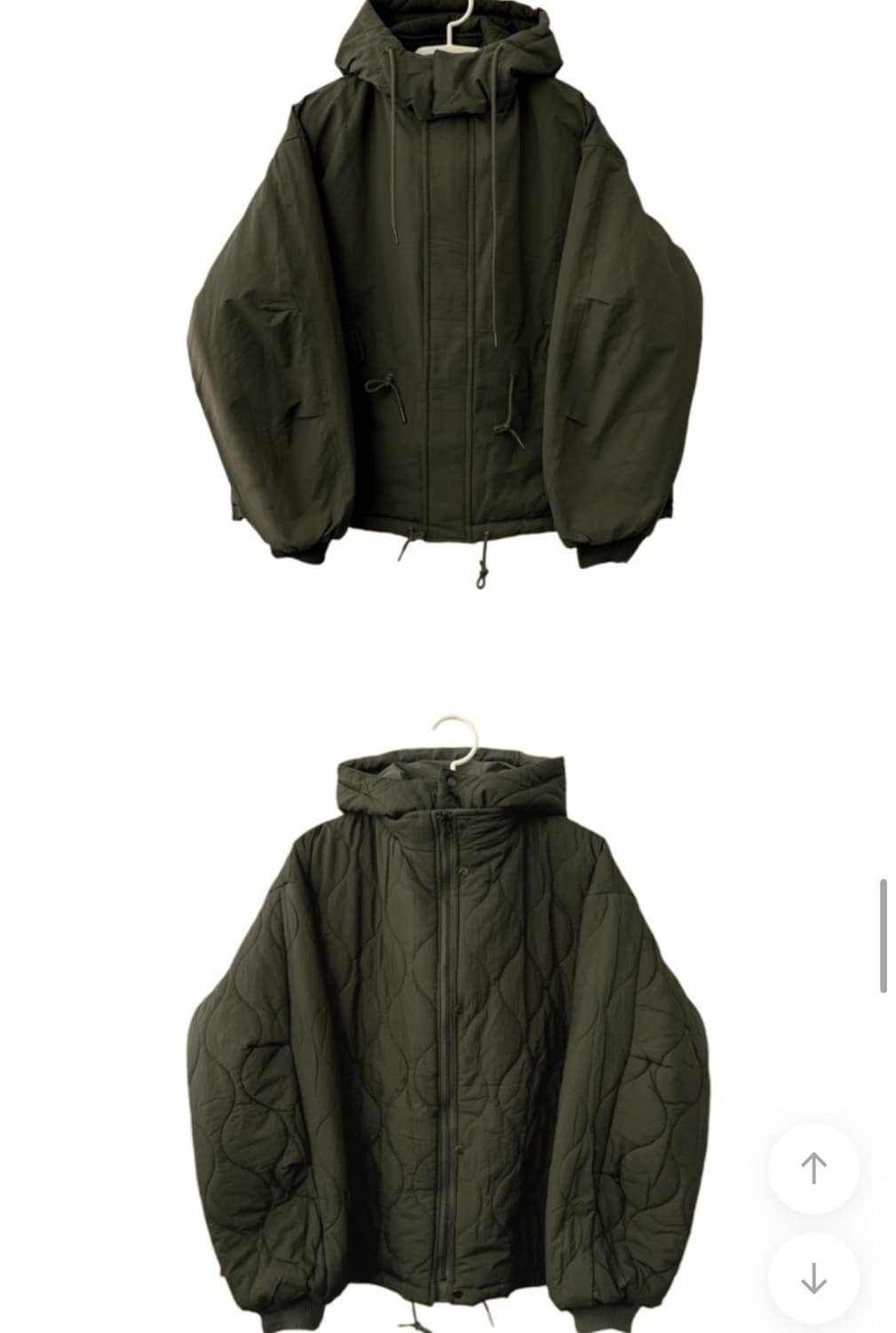 키이라 카키 리버시블 야상 패딩 상품이미지6