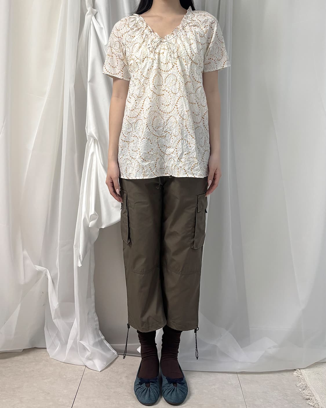 aoi mori japanese girlish summer blouse 상품이미지9