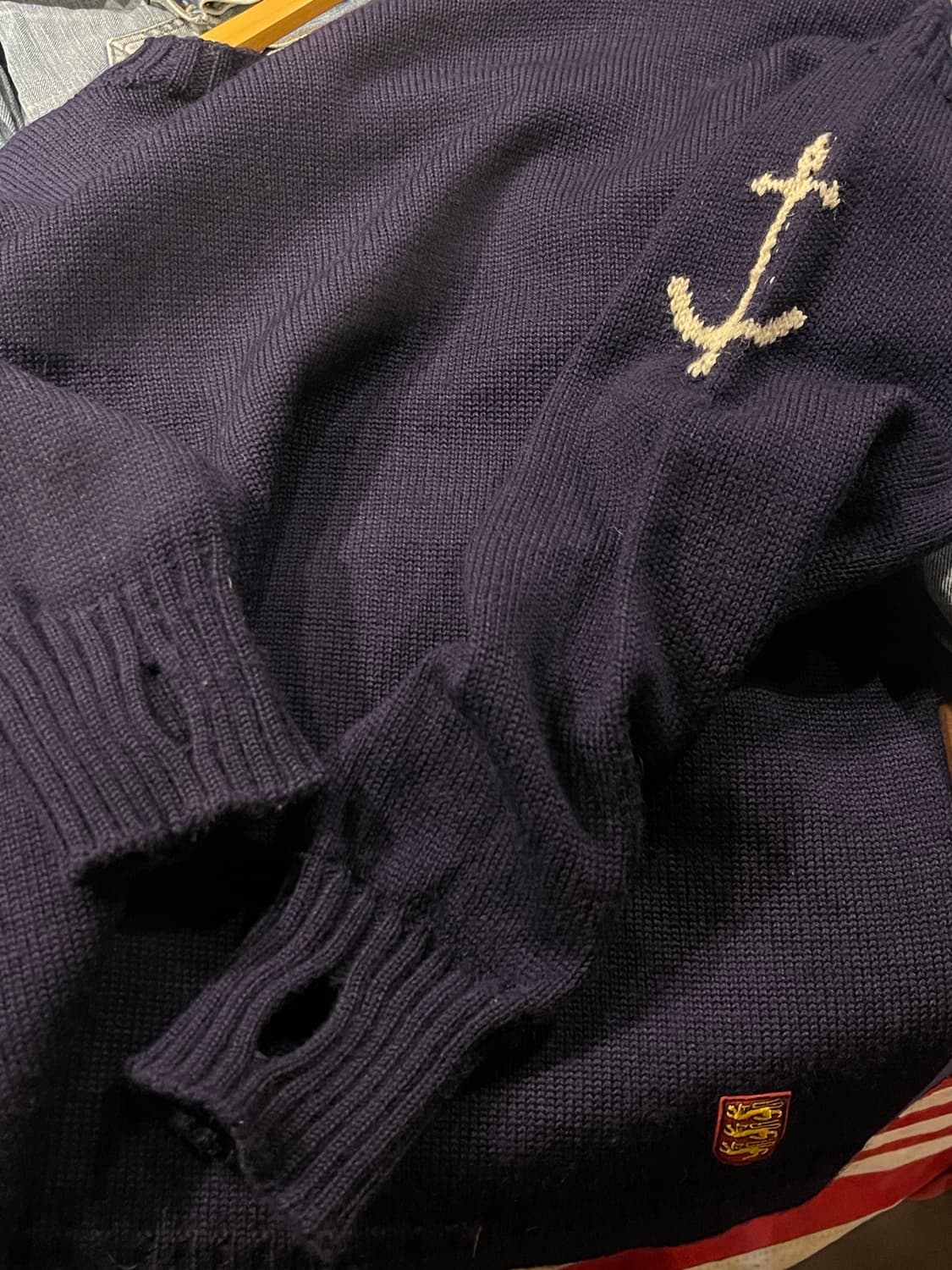 건지 울른스 네이비 니트 상품이미지3