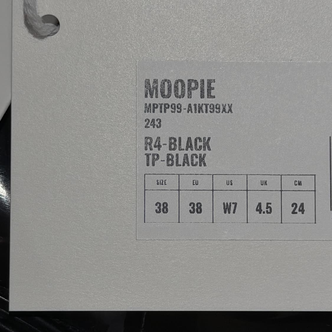 그라운즈 무피 블랙 38사이즈 MOOPIE BLACK 상품이미지2