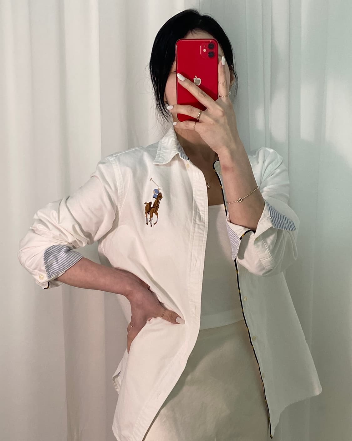 폴로 빅포니 화이트 셔츠 상품이미지2