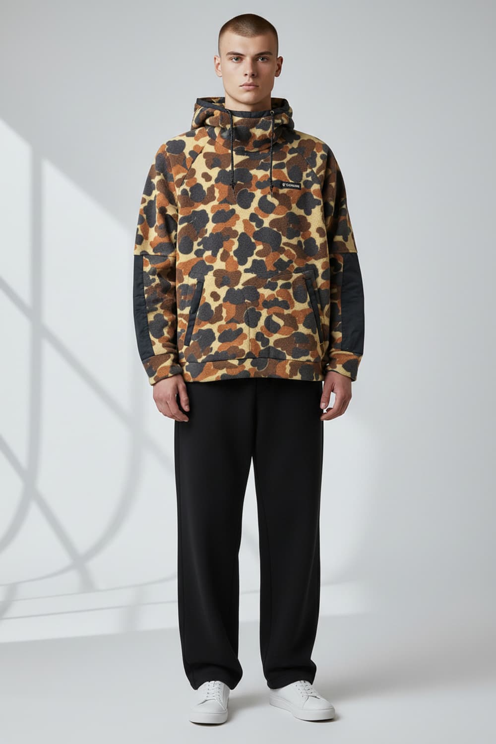 [L] 컬럼비아 카모플라쥬 플리스 후드티셔츠 상품이미지3