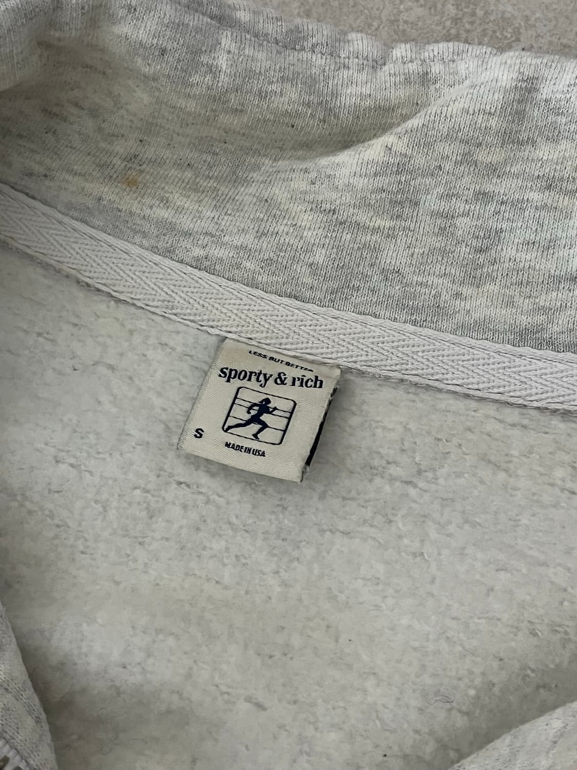 스포티앤리치 모나코 쿼터 하프 집업 맨투맨 S 상품이미지2