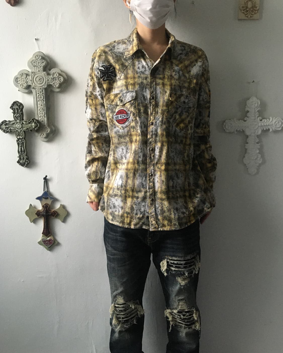 Patch point shirt 상품이미지1