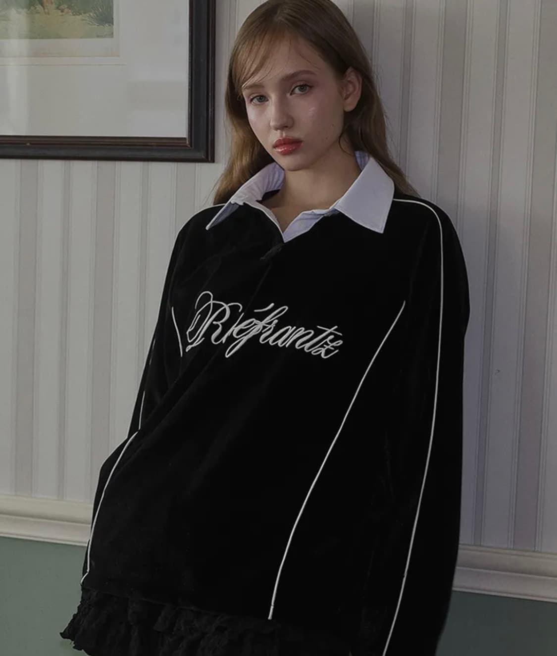 로제프란츠 벨벳 칼라 스웨트셔츠 상품이미지1