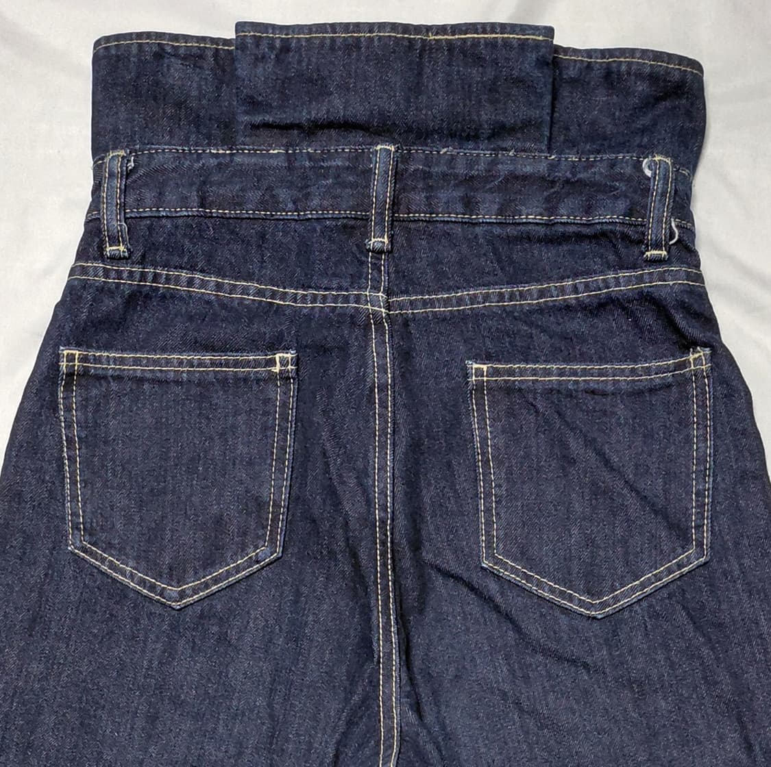 [EMODA] 에모다 하이웨이스트 폴드 오버 와이드 데님 (사이즈 1) 상품이미지9