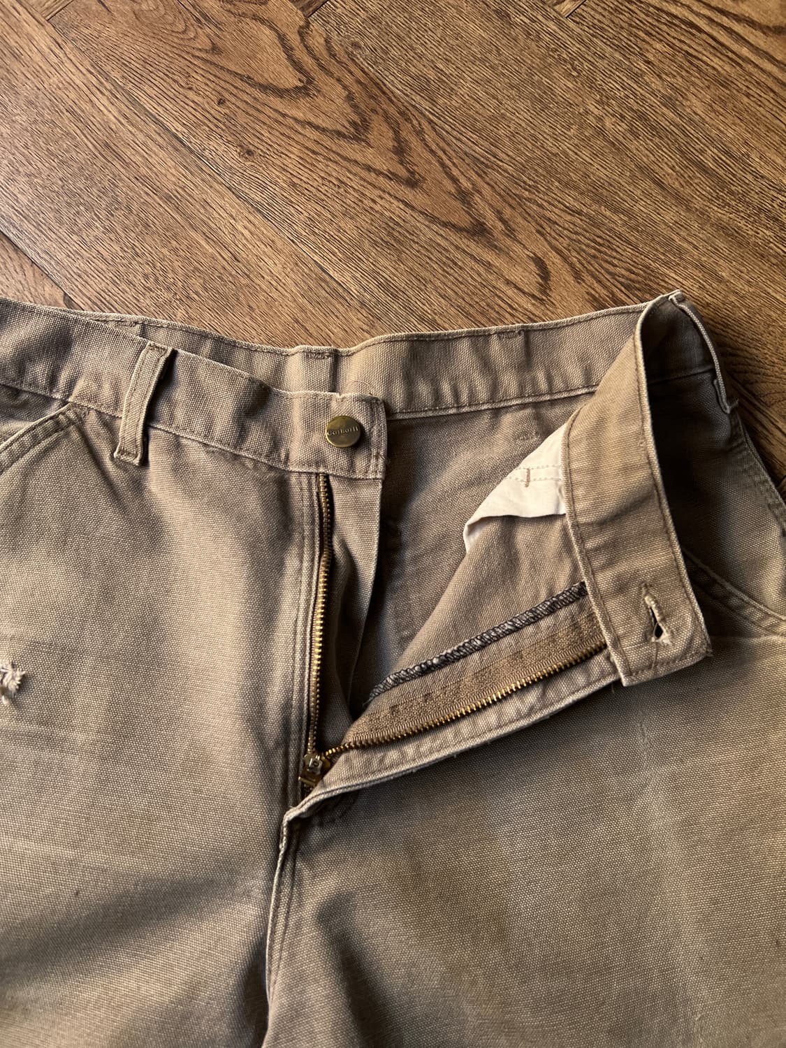 [32]칼하트 USA 빈티지 워싱 머쉬룸 싱글니 카펜터 워크 팬츠 상품이미지4