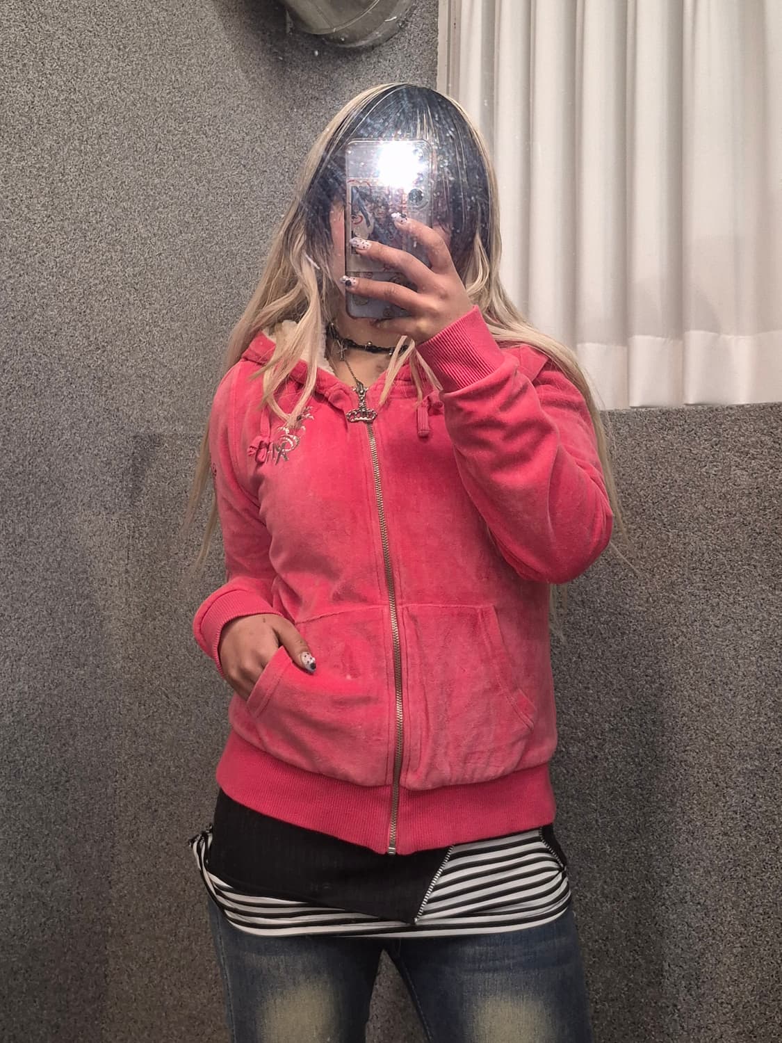 EXR HOTPINK FUR HOODIE ZIPUP 상품이미지1