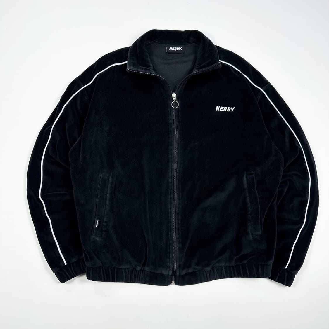 널디 벨벳 블랙 라인 트랙탑 져지 (S) 상품이미지2