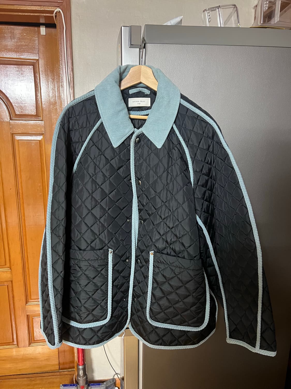 애프터프레이 퀄티드 자켓 블랙 상품이미지2