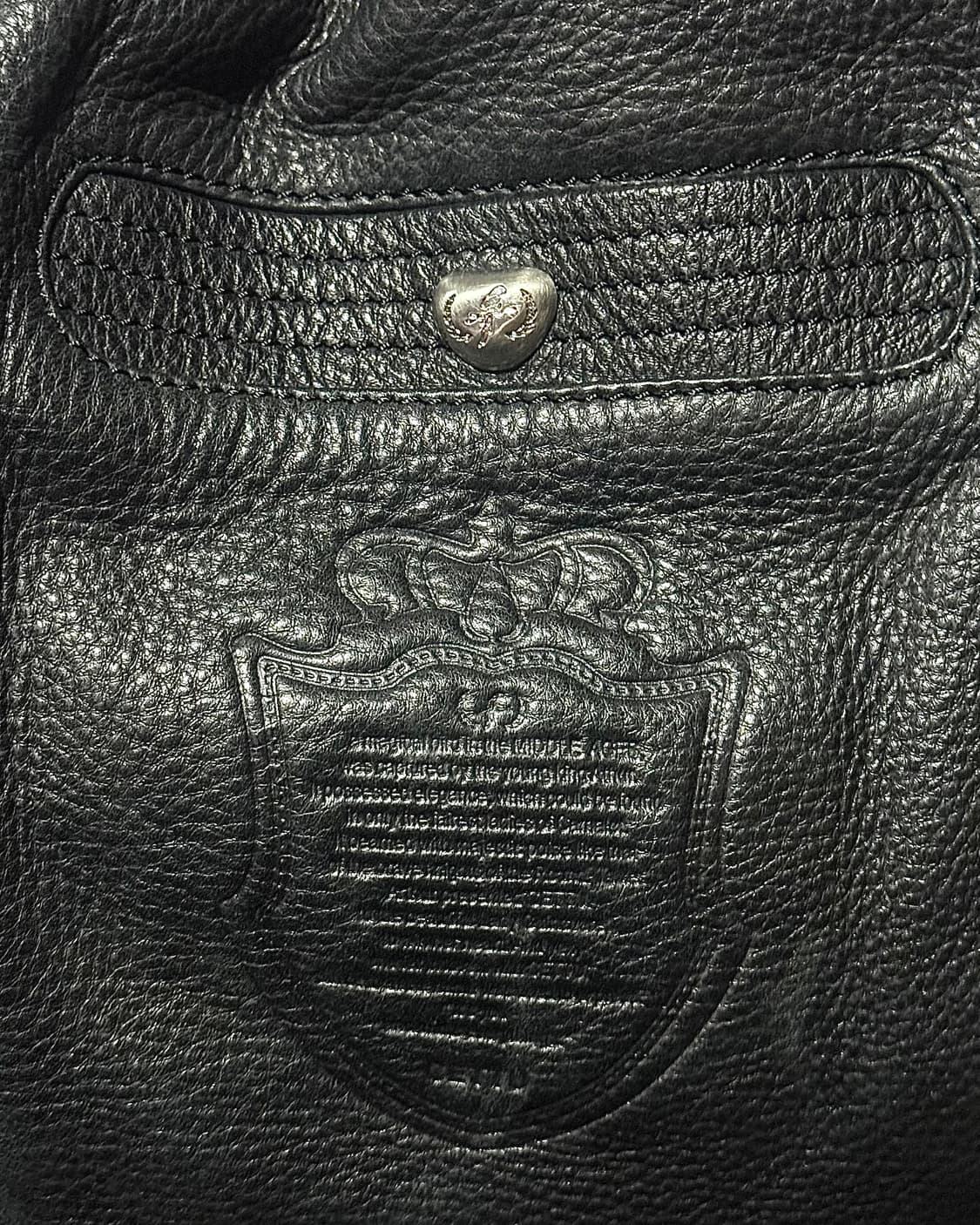 CETTU 찡 스터드 블랙 레더 소가죽 프린지 웨스턴 숄더백 고스 펑크 상품이미지7