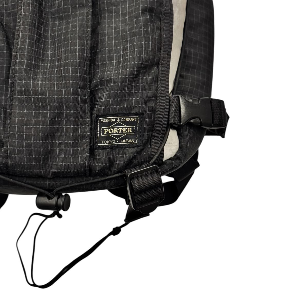 포터 바이시클 나일론 립스탑 백팩 블랙 상품이미지4