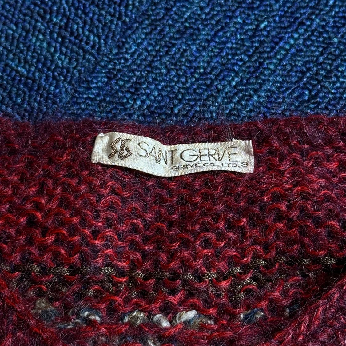 빈티지 스트라이프 짜임 가디건 상품이미지4