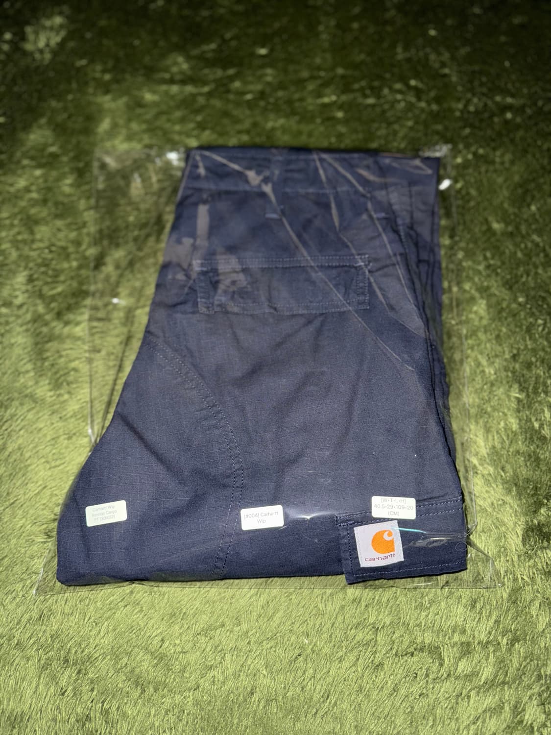 [30X32] 칼하트 WIP 루즈 핏 립스탑 카고 팬츠 네이비 상품이미지10