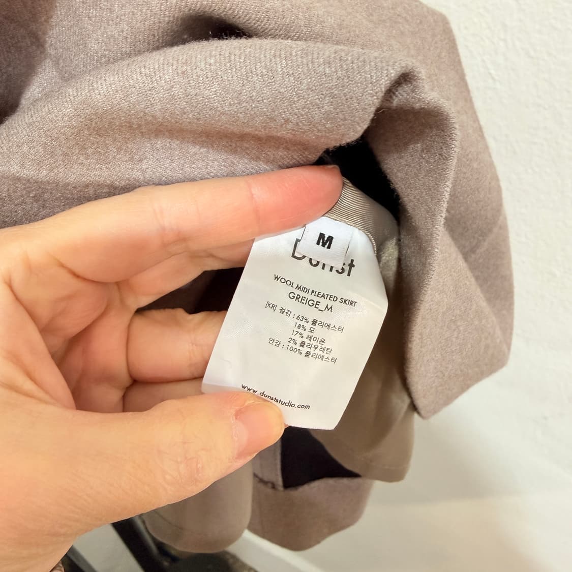 (M)던스트 dunst 울 플리츠 미디스커트 주름치마 4090 상품이미지5