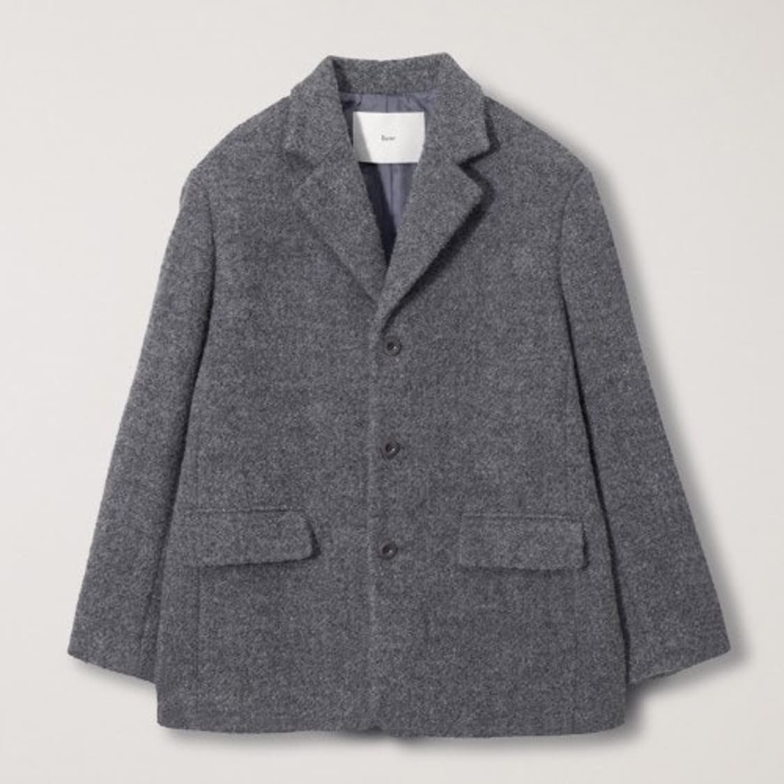 던스트 3버튼 부클 울 자켓 멜란지그레이 상품이미지1