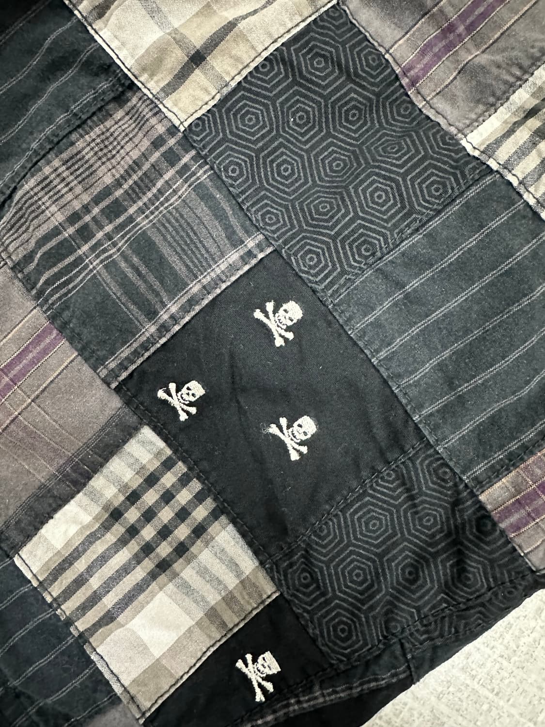 빈티지 해골 코튼 반바지 상품이미지7