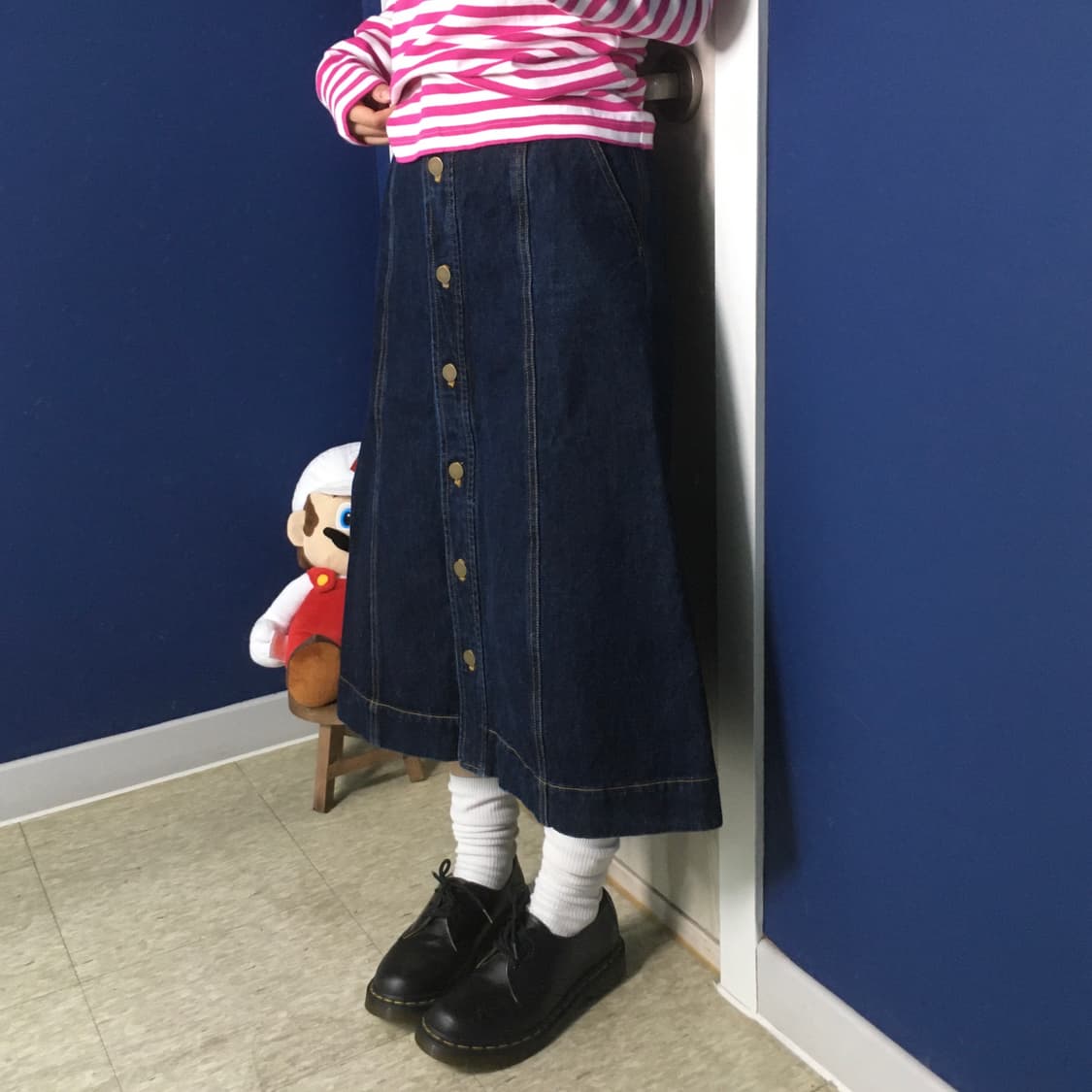 Ray BEAMS denim skirt 상품이미지1