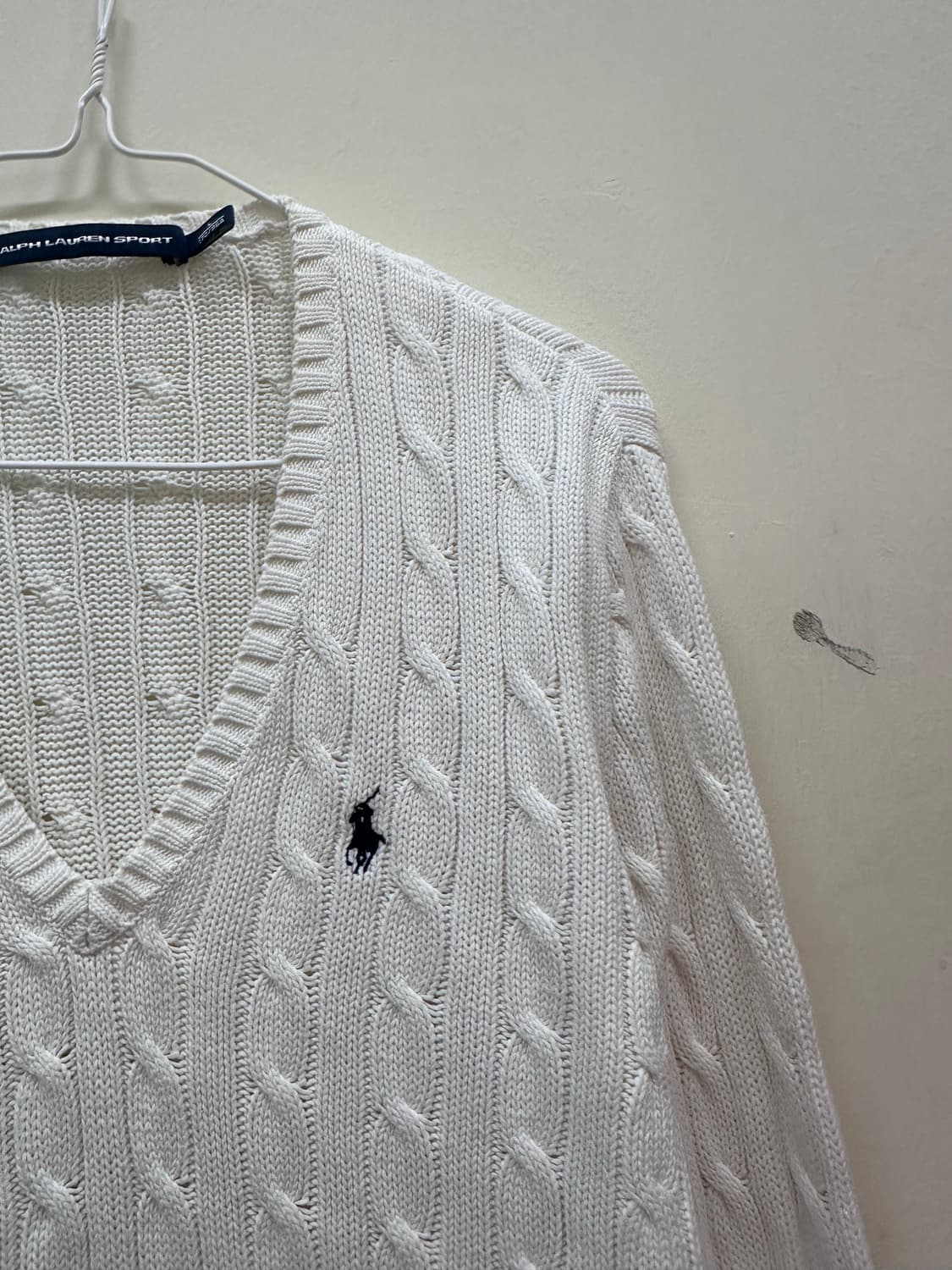 폴로랄프로렌 화이트 꽈배기 니트 상품이미지5