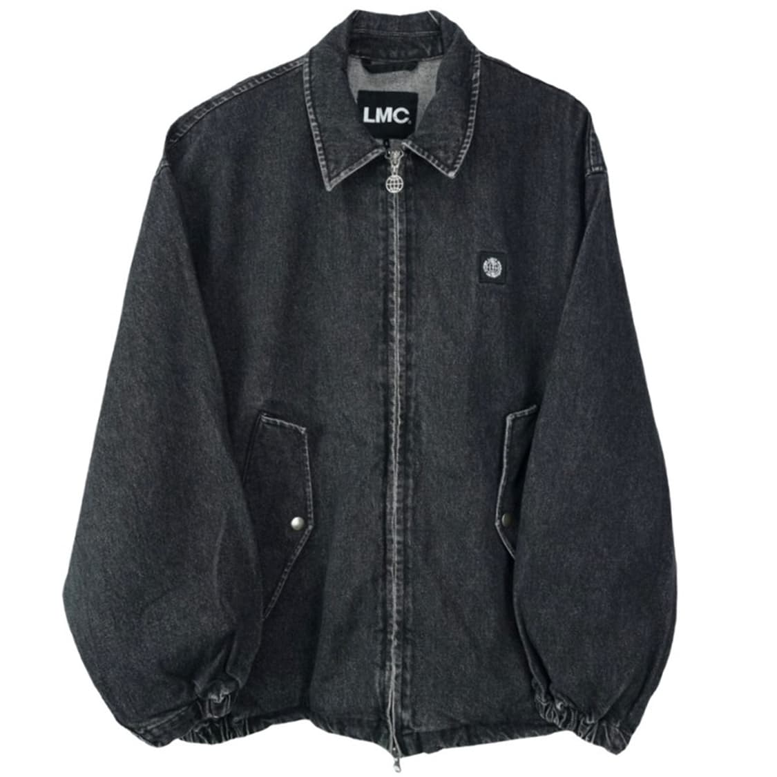 [엘엠씨] 오버핏 흑청 블랙 데님 워크 자켓 M20125 상품이미지2
