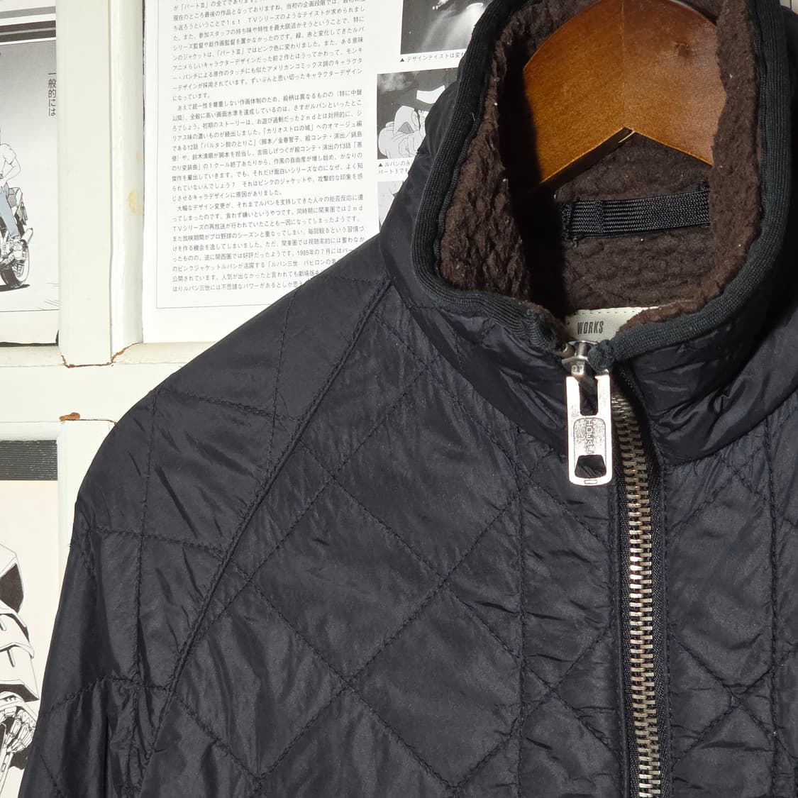 일본 빈티지 뽀글이 안감 투웨이 누빔 점퍼 상품이미지3