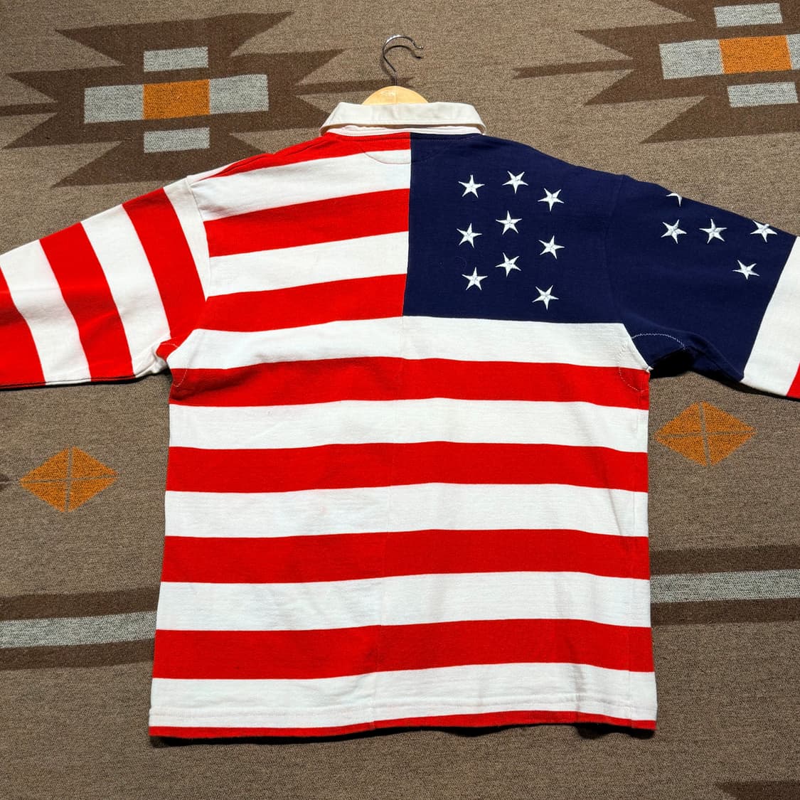 바바리안 성조기 럭비 셔츠 럭비티 L 105 상품이미지5