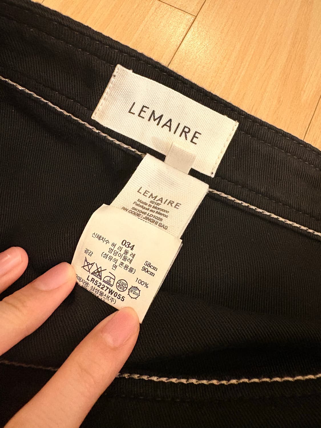 르메르 Midi skirt with slit-블랙, 34사이즈 상품이미지9
