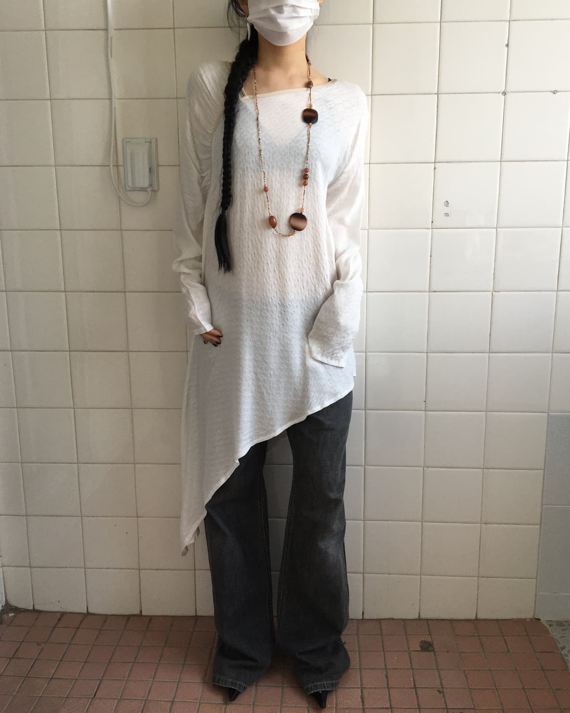 Unbalanced drop point onepiece 상품이미지5